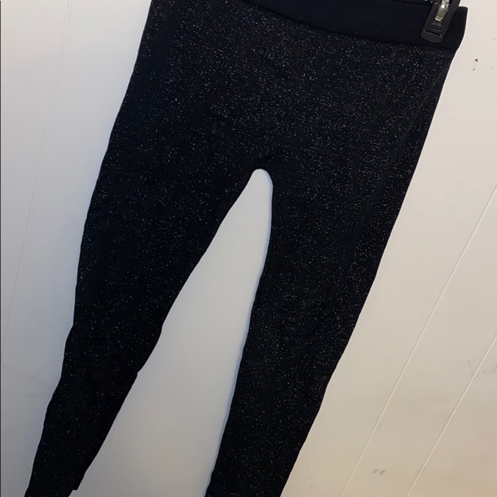 black sparkly leggings